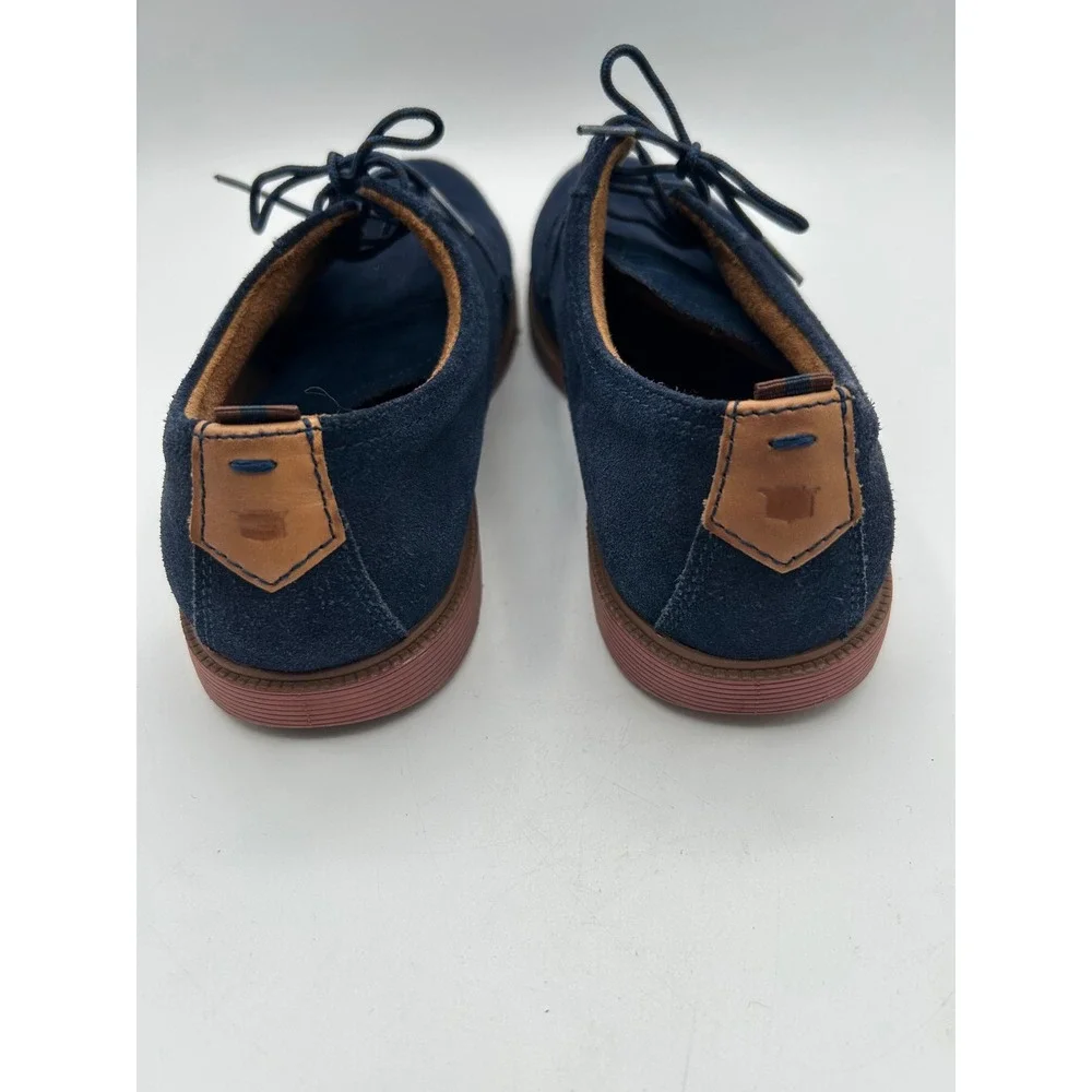 Florsheim Oxford Shoes Mens 7 Blue Suede Plain Toe Comfortech Derby Casual